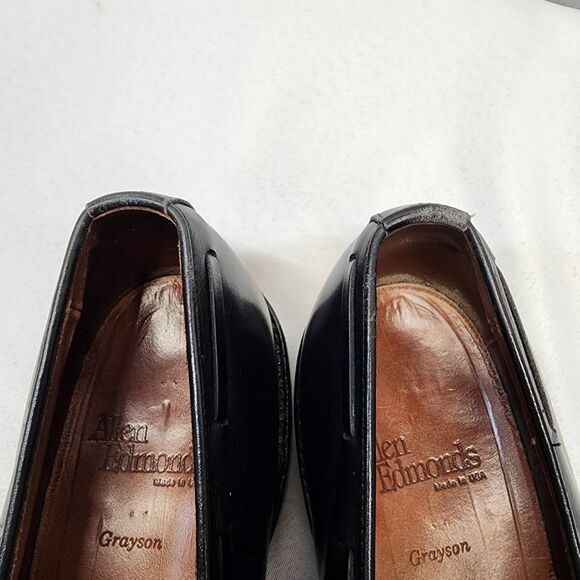 Allen Edmonds Grayson Tassel Loafers Black Leather Mens 11.5 A USA main image 11